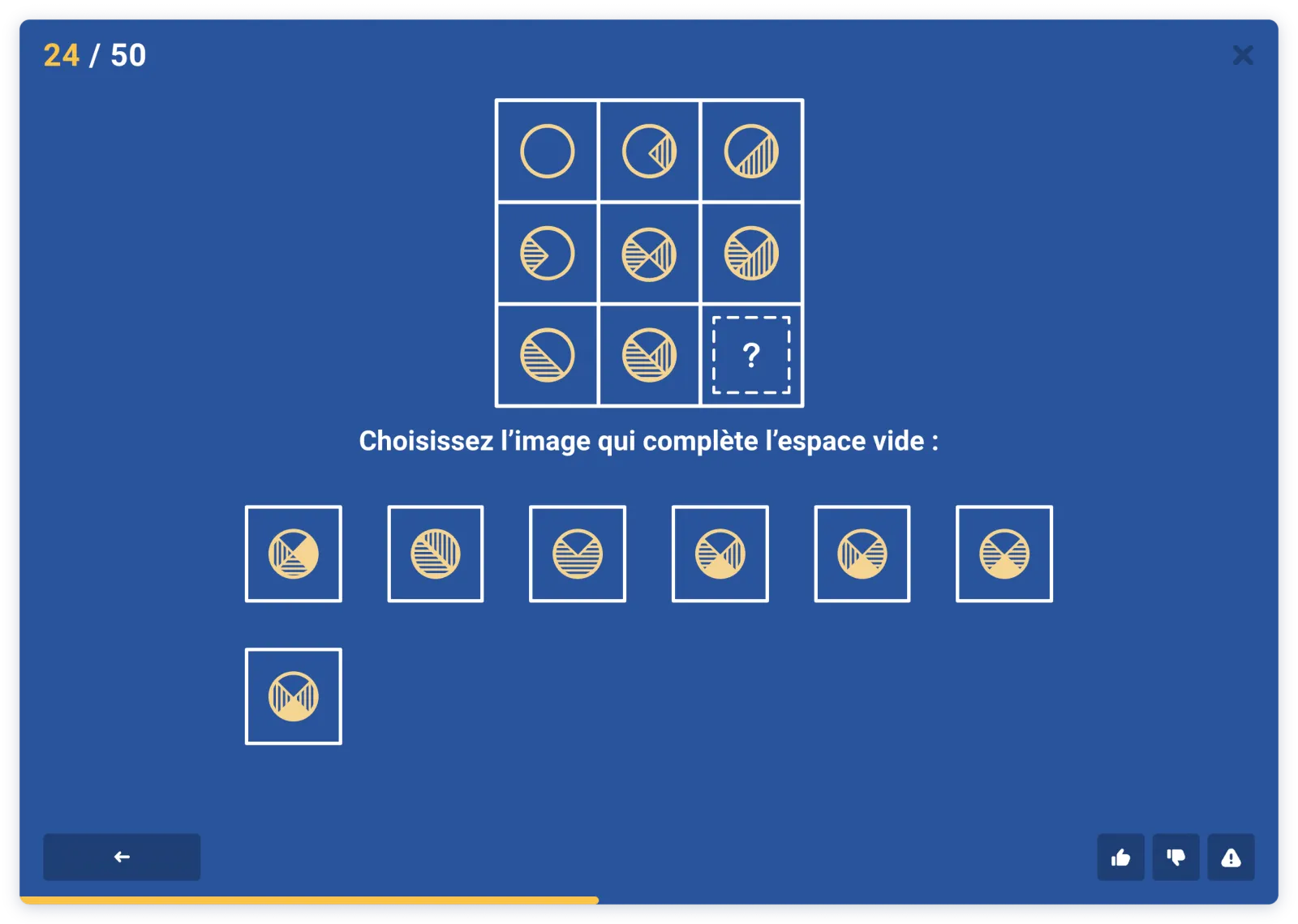 Test de QI avec les matrices progressives de Raven